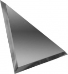Треугольная зеркальная графитовая матовая плитка (150х150 мм) с фацетом 10 мм